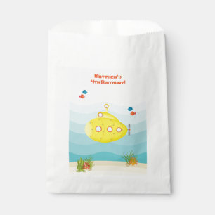 Deep Sea Yellow Submarine Favor Bag