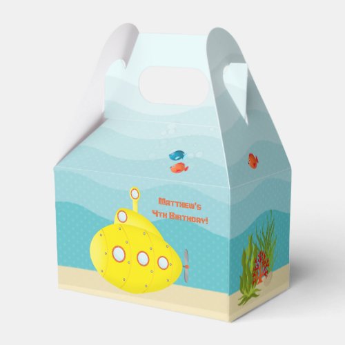 Deep Sea Yellow Submarine Favor Boxes