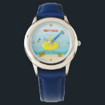 Deep Sea Yellow Submarine Watch<br><div class="desc">Deep Sea Yellow Submarine
Come on board this fun yellow submarine and celebrate.  Discover the depths of the deep blue see and enjoy the colorful sea life and coral reefs.  This is the perfect design for your little adventurer.  Check out the matching stationery,  gifts and treats.</div>