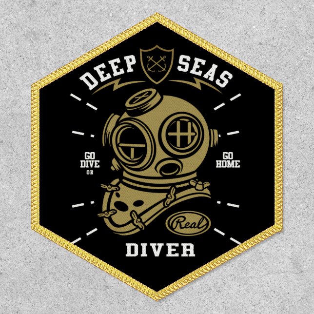 Deep Seas Diver Helmet Anchors  Patch (Front)