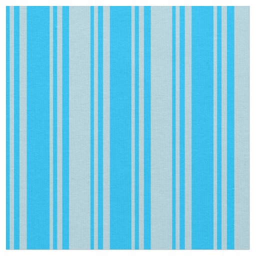 Deep Sky Blue and Light Blue Colored Stripes Fabric