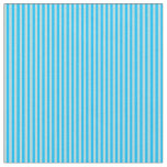 [ Thumbnail: Deep Sky Blue and Powder Blue Striped Pattern Fabric ]