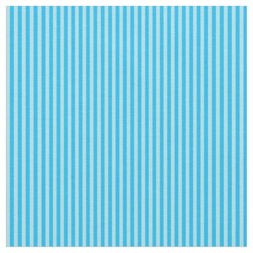 Deep Sky Blue and Powder Blue Striped Pattern Fabric
