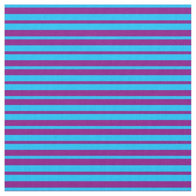 Deep Sky Blue and Purple Pattern Fabric (Close Up)