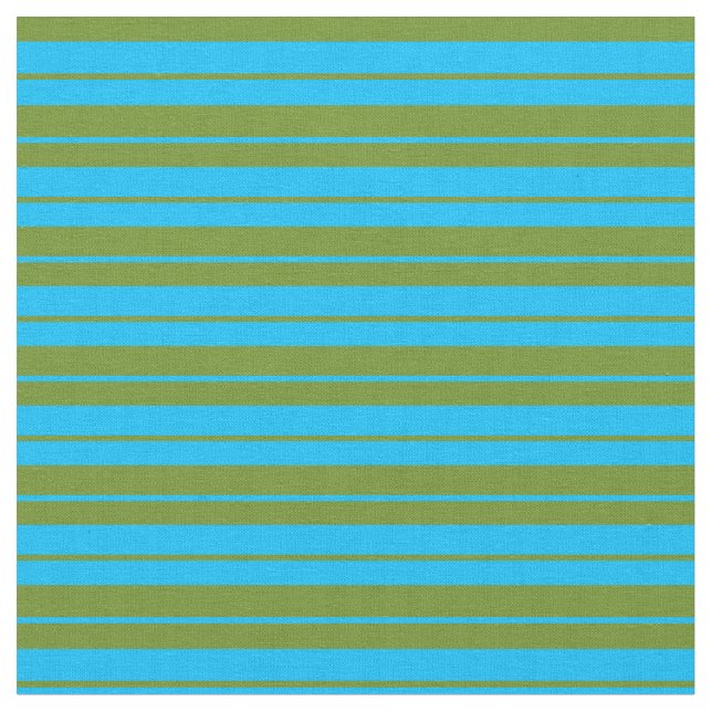 Deep Sky Blue & Green Colored Pattern Fabric (Close Up)