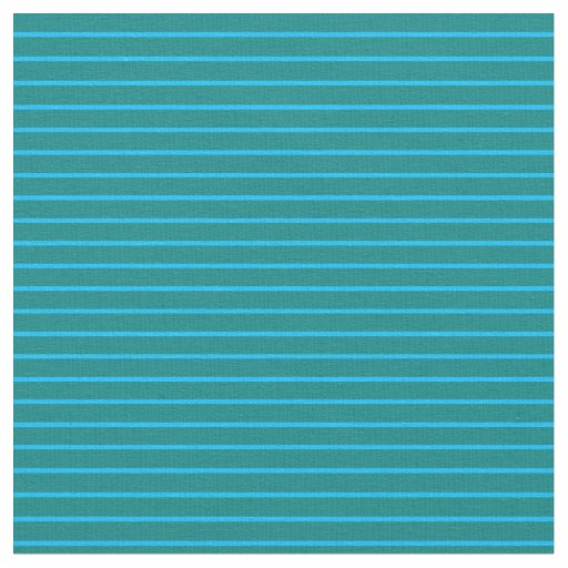 Deep Sky Blue & Teal Colored Stripes Fabric