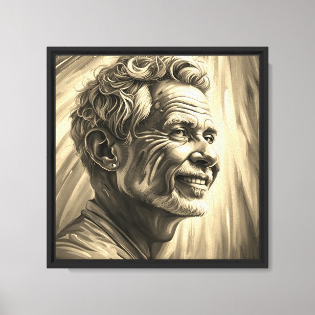 Deep smile canvas print (Front)