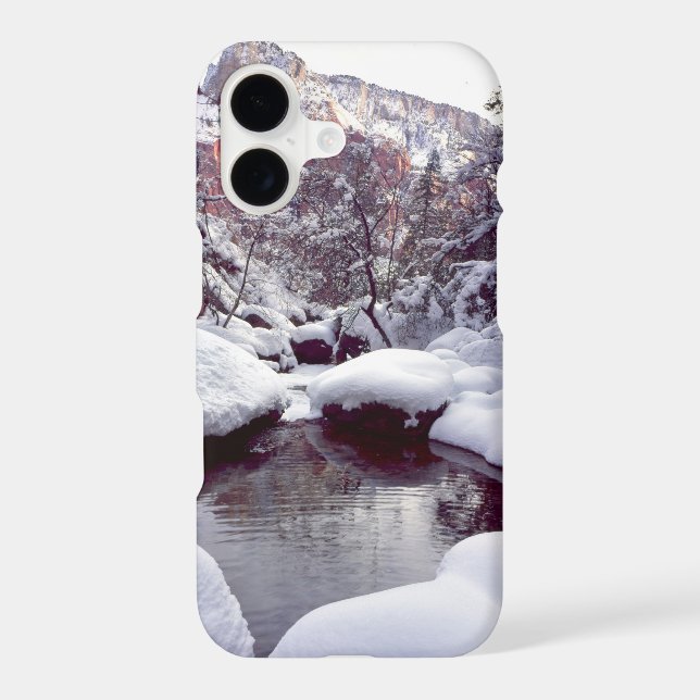 Deep snow at Middle Emerald Pools Iphone Case (Back)