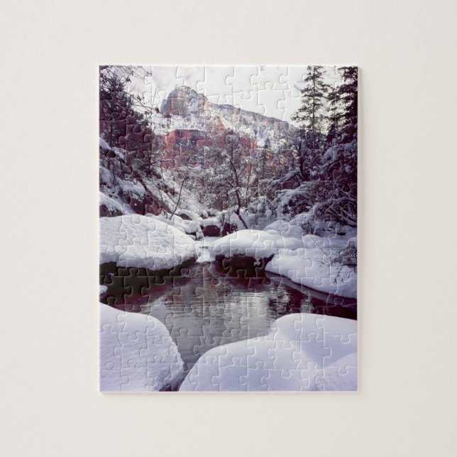 Deep snow at Middle Emerald Pools Jigsaw Puzzle (Vertical)