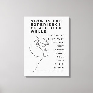 Deep Soul Introvert philosophy quote Nietzsche Canvas Print