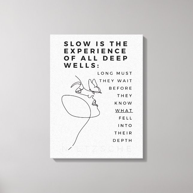 Deep Soul Introvert philosophy quote Nietzsche  Canvas Print (Front)