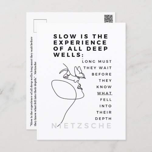 Deep Soul Introvert philosophy quote Nietzsche  Postcard
