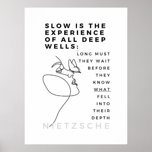 Deep Soul Introvert philosophy quote Nietzsche  Poster