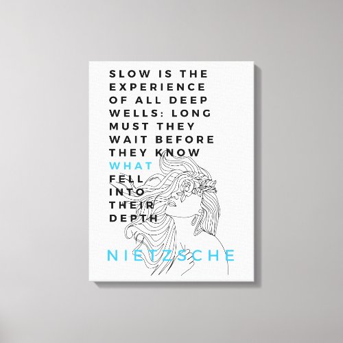 Deep Soul philosophy quote Nietzsche  Canvas Print