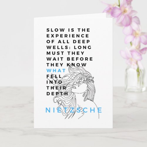 Deep Soul philosophy quote Nietzsche  Card