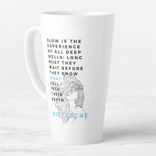 Deep Soul philosophy quote Nietzsche Latte Mug
