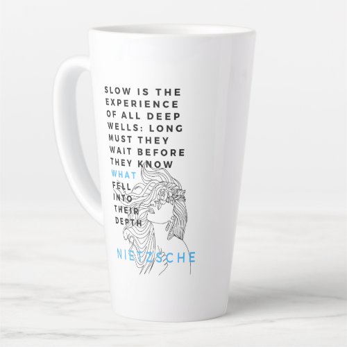 Deep Soul philosophy quote Nietzsche  Latte Mug