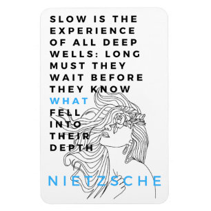 Deep Soul philosophy quote Nietzsche Magnet