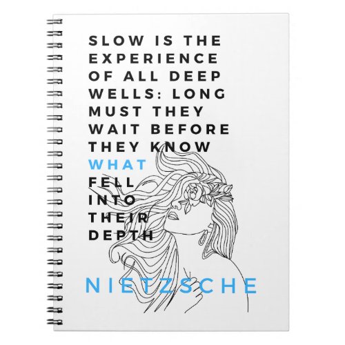 Deep Soul philosophy quote Nietzsche  Notebook
