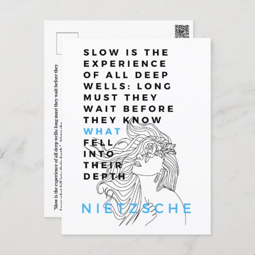 Deep Soul philosophy quote Nietzsche  Postcard