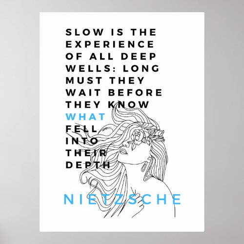 Deep Soul philosophy quote Nietzsche  Poster