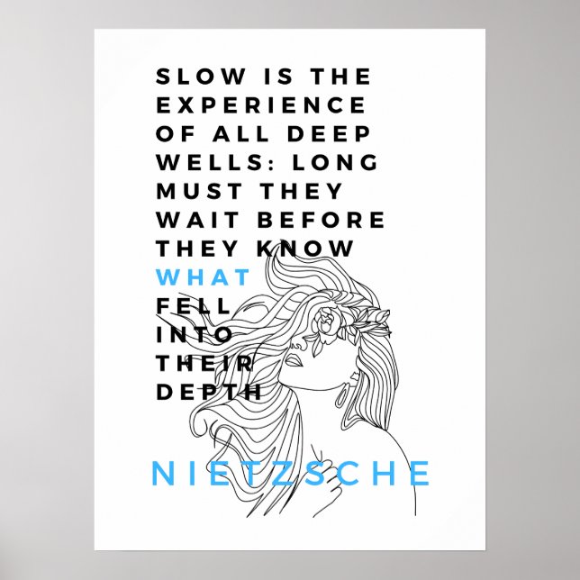 Deep Soul philosophy quote Nietzsche  Poster (Front)