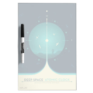 Deep Space Atomic Clock Poster, Blue Version. Dry Erase Board