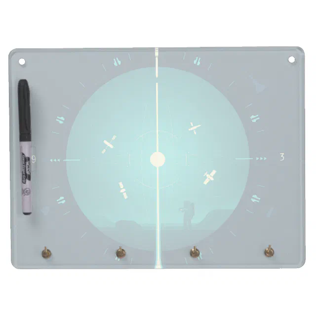 Deep Space Atomic Clock Poster, Blue Version. Dry Erase Board With ...
