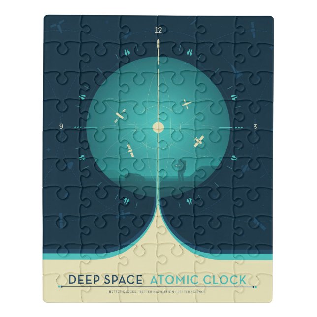 Deep Space Atomic Clock Poster, Blue Version. Jigsaw Puzzle (Puzzle Vertical)