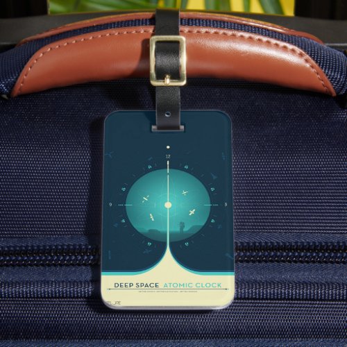 Deep Space Atomic Clock Poster Blue Version Luggage Tag
