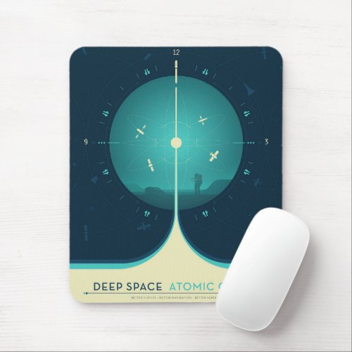 Deep Space Atomic Clock Poster Blue Version Mouse Pad