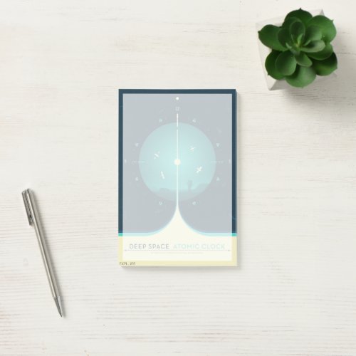 Deep Space Atomic Clock Poster Blue Version Post_it Notes