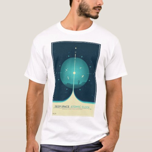 Deep Space Atomic Clock Poster Blue Version T_Shirt