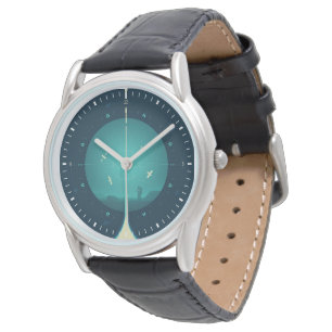 Deep Space Atomic Clock Poster, Blue Version. Watch