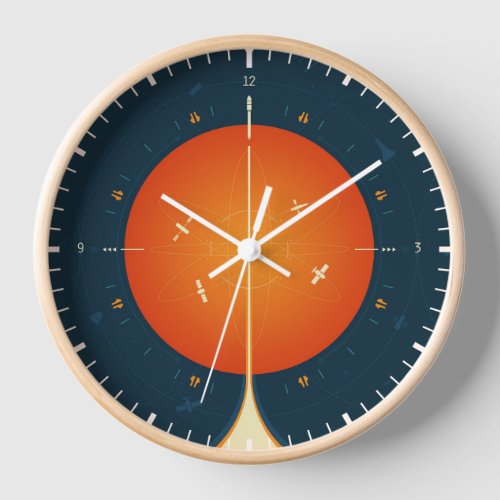 Deep Space Atomic Clock Poster Orange Version