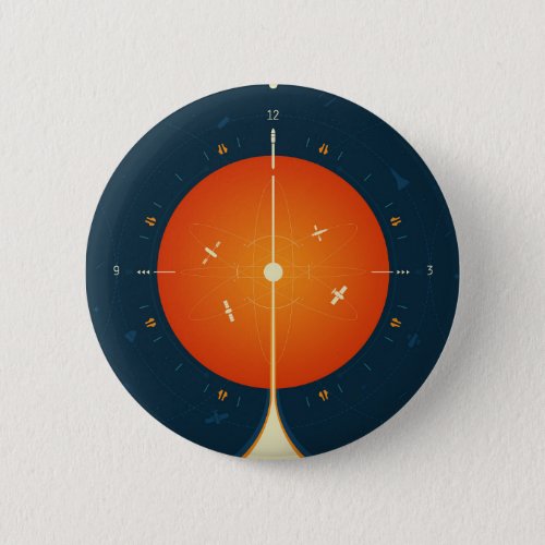 Deep Space Atomic Clock Poster Orange Version Button