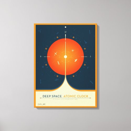 Deep Space Atomic Clock Poster Orange Version Canvas Print