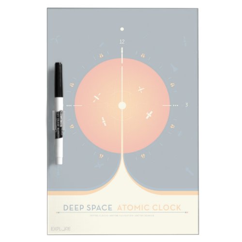 Deep Space Atomic Clock Poster Orange Version Dry Erase Board