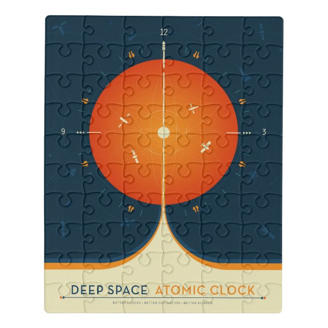 Deep Space Atomic Clock Poster, Orange Version. Jigsaw Puzzle (Puzzle Vertical)