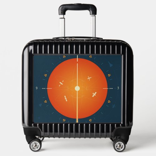 Deep Space Atomic Clock Poster Orange Version Luggage