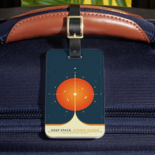 Deep Space Atomic Clock Poster Orange Version Luggage Tag