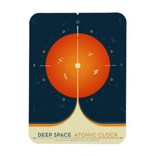 Deep Space Atomic Clock Poster Orange Version Magnet