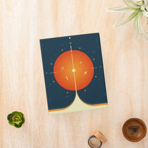 Deep Space Atomic Clock Poster Orange Version Mini Binder