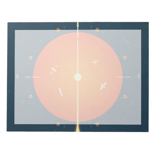 Deep Space Atomic Clock Poster Orange Version Notepad