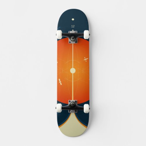 Deep Space Atomic Clock Poster Orange Version Skateboard