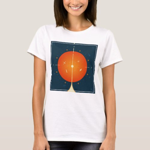 Deep Space Atomic Clock Poster Orange Version T_Shirt