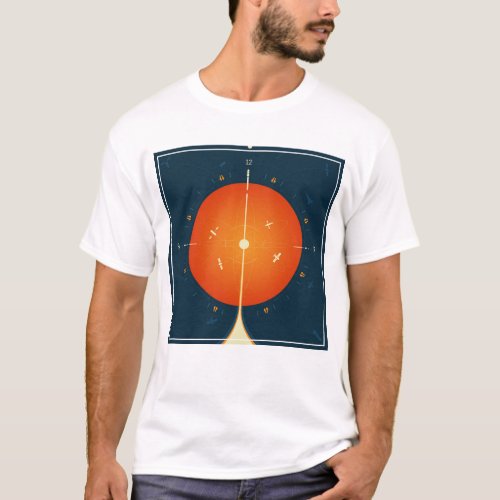 Deep Space Atomic Clock Poster Orange Version T_Shirt