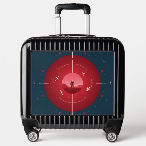 Deep Space Atomic Clock Poster Red Version Luggage