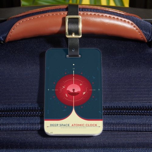 Deep Space Atomic Clock Poster Red Version Luggage Tag