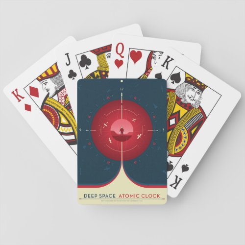 Deep Space Atomic Clock Poster Red Version Playing Cards